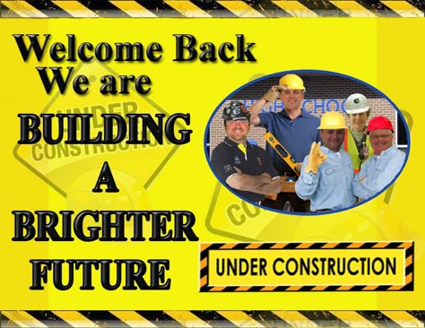 Construction Theme School, Construction Decorations, Kindergarten Construction, Construction Classroom, Construction Theme Classroom, Scary Picture, Under Construction Theme, School Year Themes, School Wide Themes