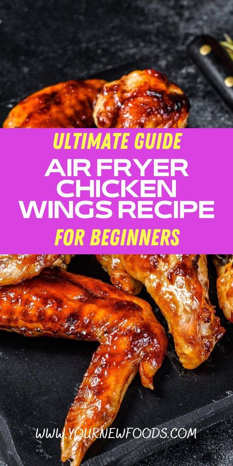 Air Fryer Chicken Wings are taking the culinary world by storm! Dive into our beginner-friendly guide and master the art of making the crispiest wings without the added calories. #AirFryerBeginners #ChickenWingRecipe #EasyCooking #HealthyAlternatives Ninja Foodi Air Fryer Chicken Wings, Hooters Wings Recipe, Air Fried Chicken Wings, Air Fryer Chicken Wings Recipe, Wings In Air Fryer, Crispy Air Fryer Chicken Wings, Chicken Wing Recipes Fried, Crispy Air Fryer Chicken, Air Fry Chicken Wings