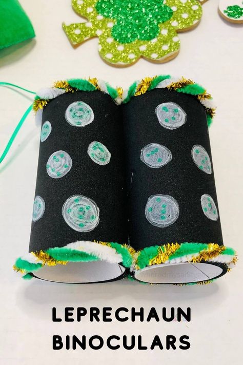 Toilet Paper Roll Binoculars, Paper Roll Binoculars, Binoculars Craft, Binocular Craft, Fun Toilet, Leprechaun Craft, The Leprechaun, Kid Friendly Crafts, Organized Mom