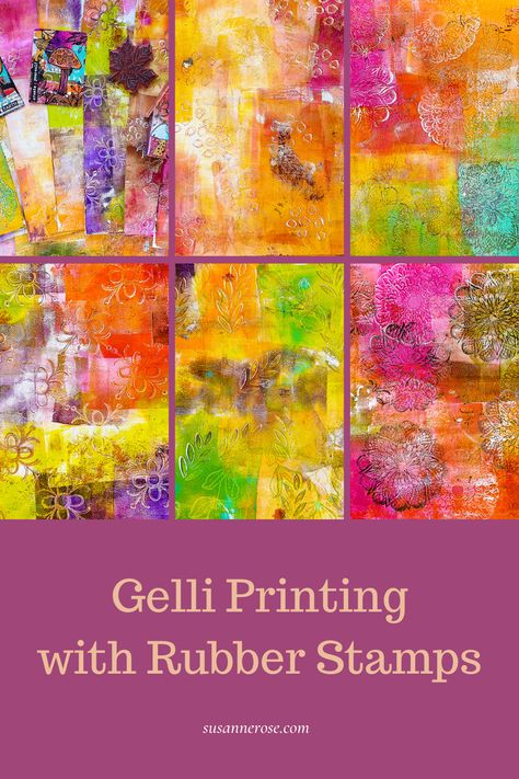 Gelli Plate Printing – Video Tutorial – Susanne Rose Art Gelli Plate Cards, Gelli Printing Tutorials, Birgit Koopsen, Gelli Printing Techniques, Gelli Plate Techniques, Gelli Printing Art, Art Collages, Gelli Plate Art, Gelli Prints