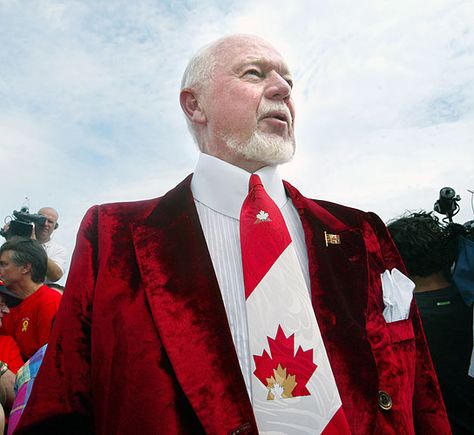 Don Cherry proudly Canadian. Canadian Road Trip, Canadian Things, Modern Hat, I Am Canadian, Canada Eh, Canadian Men, Canadian Winter, Happy Canada Day, Hockey Life