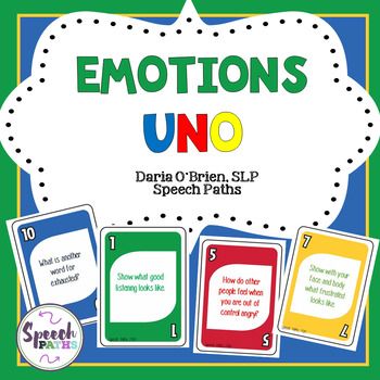 Emotions Uno Emotions Uno, Feelings Uno, Halloween Reading Comprehension, Uno Game, Group Therapy Activities, Zones Of Regulation, Discussion Prompts, Social Emotional Activities, Counseling Kids