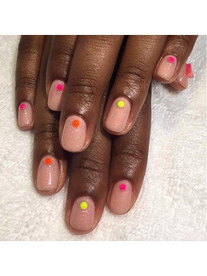 Sns Nails Colors, Neon Nail Art, Nail Polish Colors Fall, Nail Art Pictures, Happy Nails, Nice Nails, Dots Nails, Toenail Fungus, Instagram Nails