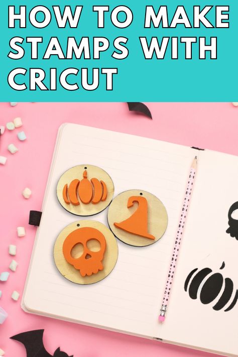 comment faire des tampons avec cricut (2) Stamps With Cricut, Cricut Explore Tutorials, Make Your Own Stamp, Cricut Stencils, Foam Stamps, Reading Diy, Cricut Halloween, Personalized Stamps, Sticker Maker