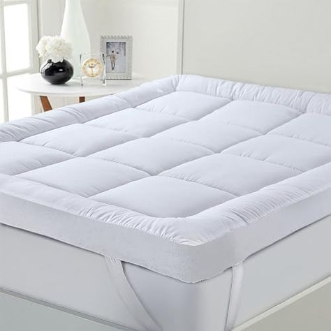 Amazon.com: Keep shopping for Thick Mattress Topper, Luxury Quilts, Superking Bed, Firm Mattress, Mattress Pads, Night Sleep, Mattress Topper, Support Pillows, Dust Mites