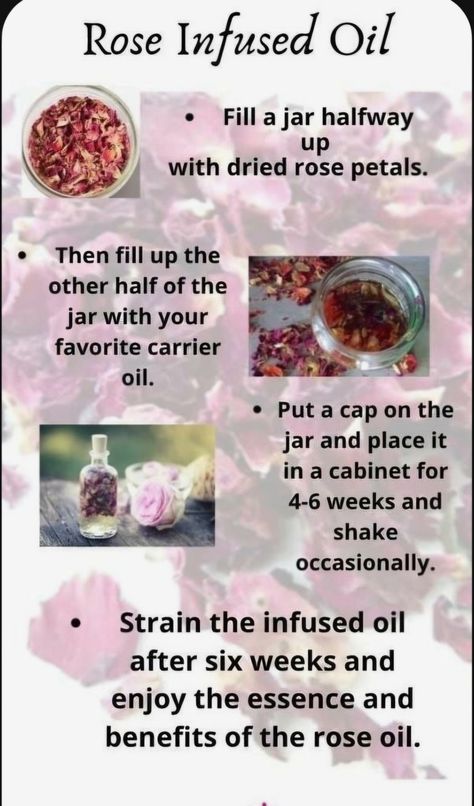 Rose Oil Diy, Rose Infused Oil, Witchy Recipes, Infused Oil, Witch Tarot, Essential Oils Herbs, Essential Oil Blends Recipes, Herbal Recipes, Herbal Apothecary