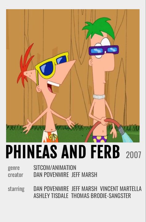 Phineas And Ferb Poster, Phineas And Ferb Movie, Dee Bradley Baker, Polaroid Prints, Phineas Y Ferb, Polaroid Posters, Polaroid Poster, Phineas And Ferb, Thomas Brodie