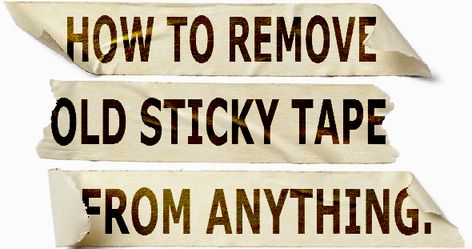 Remove Tape Residue, How To Remove Adhesive, Remove Sticky Labels, Remove Sticker Residue, Marker Stain, Cleaning Stuff, Sticky Labels, Sticker Removal, Paint Thinner