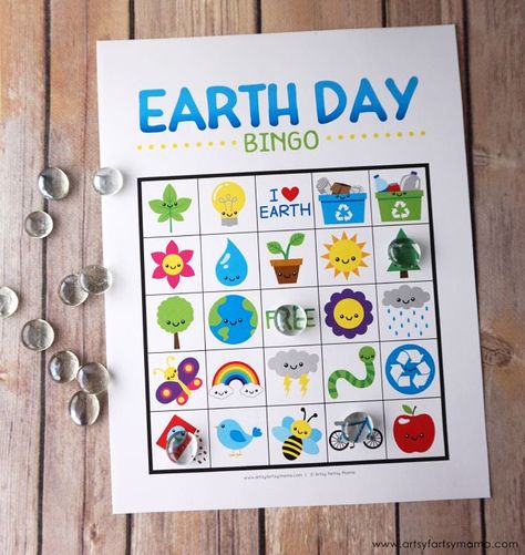 Celebrate Earth Day on April 22nd by playing Free Printable Earth Day Bingo! Earth Day Activities For Kids, Earth Day Activity, Earth Activities, Earth Week, Earth Day Projects, Earth Day Crafts, Earth Day Activities, Spring Preschool, Spring Activities