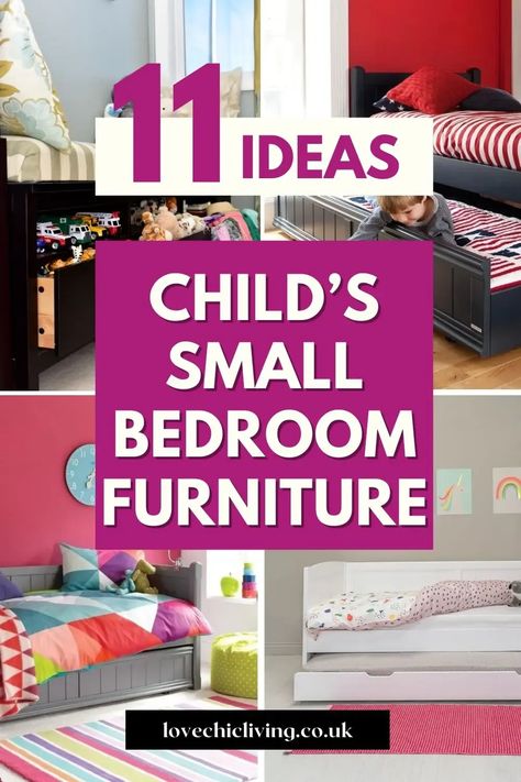 Discover smart and chic furniture ideas tailored for your child's small bedroom. Explore how clever child's small bedroom design can maximize space, offering your child the perfect blend of style and practicality. From multi-purpose furniture to clever beds, Love Chic Living offers savvy designs for small rooms. Enhance your kid's bedroom now! Small Room Girl, Small Bedroom Bed, Upstairs Apartment, Kids Bedroom Furniture Design, Bedroom Layout Design, Clever Furniture, Small Kids Bedroom, Girls Bedroom Sets, Kids Bedroom Storage