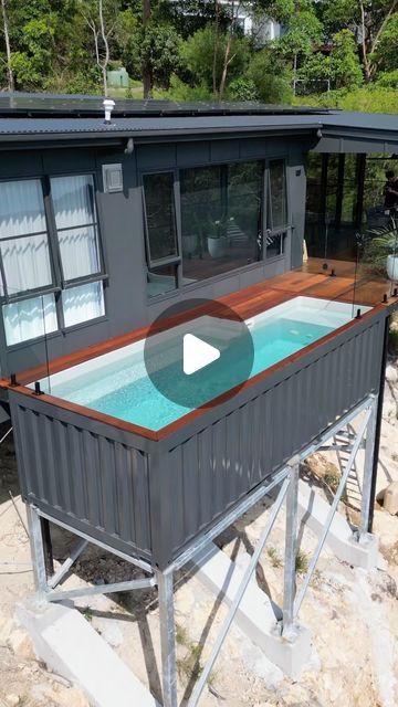 Shipping Container Pools on Instagram: "Is it time for levitation?" Shipping Container Pools, Container Pools, Shipping Container Pool, Container Pool, Pool Renovation, Shipping Container, May 17, Ideal Home, Swimming Pool