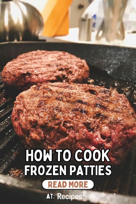 Burger Patties on a Skillet Frying - How to Recipe Homemade Burger Patties, Pork Spices, Turkey Patties, Spiced Vegetables, Juicy Burgers, Frozen Beef, Frozen Turkey, How To Cook Beef, Homemade Burgers