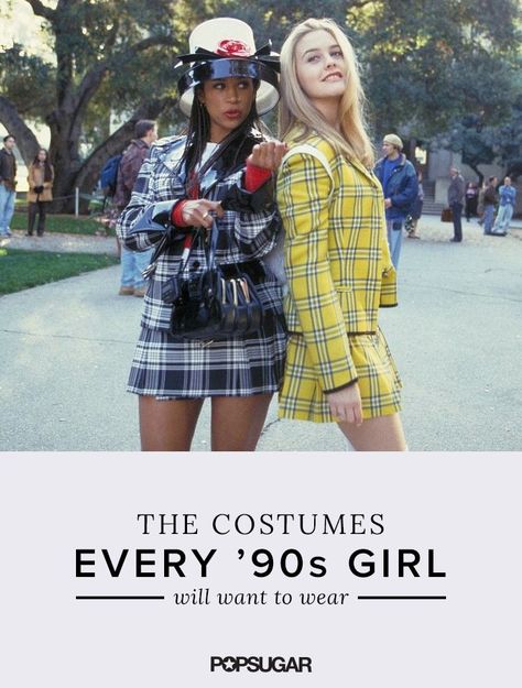 As If! The Costumes Every '90s Girl Will Want to Wear 90s Best Friend Costumes, 90s Icon Costumes, 90s Celebrity Costumes, Halloween Costumes Brunette, Costume Ideas For Halloween, Clueless Costume, 90s Halloween Costumes, 90s Party Costume, 90s Costume