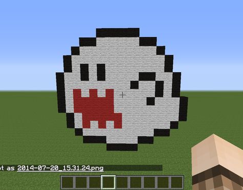 Ghost Banner Minecraft, Ghostface Minecraft, Jack O Lantern Minecraft, Minecraft Ghost, Pacman Ghost Pixel Art, Cute Minecraft Houses, Minecraft Houses, Minecraft, Mario