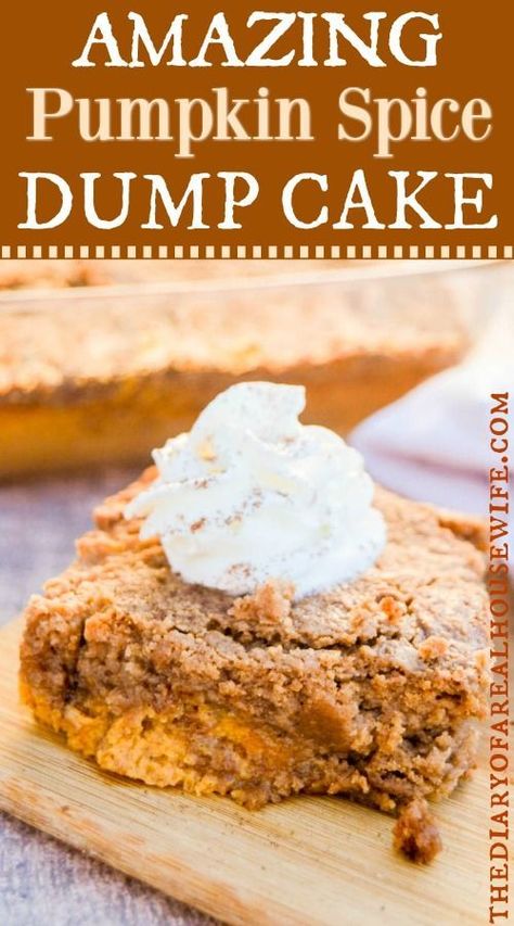 Easy Pumpkin Dump Cake Recipe, Spice Dump Cake, Cake With Pecans, Easy Pumpkin Dump Cake, Pumpkin Dump Cake Recipe, Spice Cake Mix And Pumpkin, Pumpkin Cobbler, Pumpkin Dump, Autumn Dessert