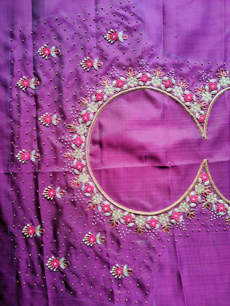 Pink Blouse Designs, Maggam Work Designs, Best Blouse Designs, Latest Blouse Designs Pattern, Wedding Saree Blouse Designs, Cutwork Blouse Designs, Simple Kurta Designs, Simple Embroidery Designs, Simple Blouse Designs