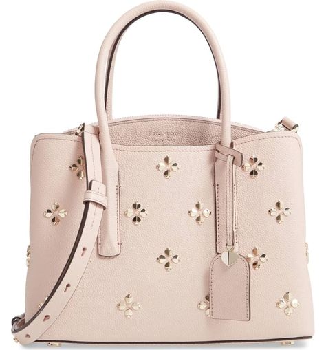 Kate Spade New York Margaux Embellished Leather Satchel $398 from SHOP.NORDSTROM.COM Gorgeous Handbags, My Style Bags, Bag Design, Kate Spade Bag, Kate Spade Bags, Leather Satchel, Kate Spade Top Handle Bag, Help People, Kate Spade New York