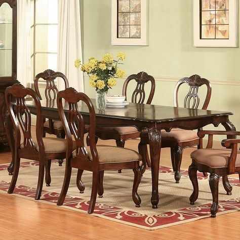 Royal Palace Dining Room Set Carved Dining Chairs, Restaurant Tables And Chairs, Traditional Dining Tables, Round Pedestal Dining, Round Pedestal Dining Table, Round Dining Room Table, Round Dining Table Sets, Set Meja Makan, Round Dining Room