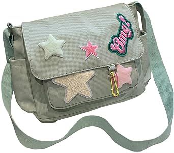 Messenger Bag Aesthetic, Grunge Bag, Star Grunge, Cute Messenger Bag, Cute Messenger Bags, Messenger Bags For School, Y2k Star, Bag Y2k, Bag Aesthetic