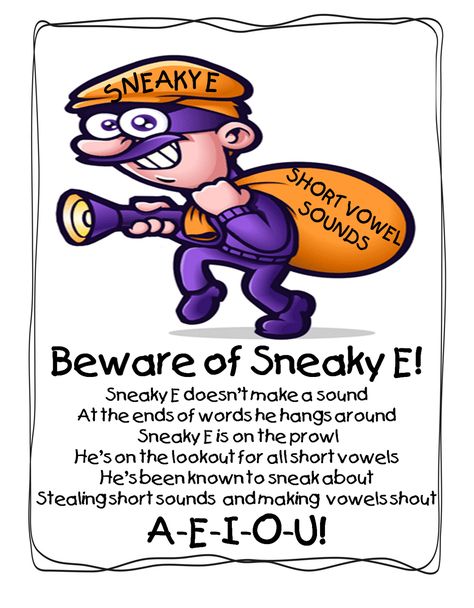 First Grade Wow: Sneaky E poem - have students create a sneaky e puppet with examples Grammer multicityworldtravel.com Cover The World Hotel And Flight Deals.We Guarantee The Best Price. Sneaky E Anchor Chart, Sneaky E, Poems For, Cvce Words, Long Vowel, Long Vowels, Phonics Words, Teaching Ela, 2nd Grade Reading