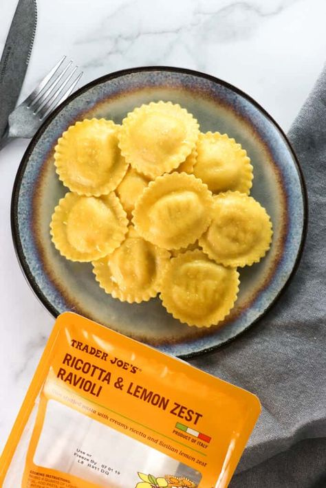 Trader Joe's Ricotta and Lemon Zest Ravioli review #traderjoes Trader Joe’s Lemon Ricotta Ravioli, Trader Joes Lemon Ricotta Ravioli Recipes, Ricotta And Lemon Zest Ravioli, Sauce For Lemon Ricotta Ravioli, Trader Joe’s Ravioli, Trader Joe’s Ravioli Recipes, Lemon Ricotta Ravioli Sauce, Lemon Ricotta Ravioli, Lemon Ravioli