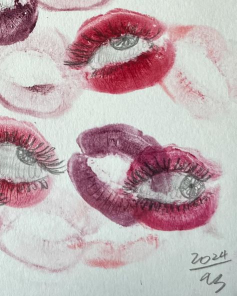 lipstick art Lipstick Smudge, I Did It Again, Sketchbook Tour, Lipstick Art, Lip Art, August 10, Lipstick Makeup, I Did It, Lipstick Lip