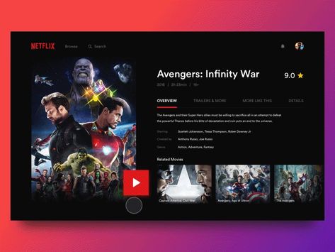 Netflix Website Design, Netflix Movie Poster, Netflix Design, Netflix Website, How To Be Single Movie, Movie Poster Design, Web Application Design, Event App, Movie App