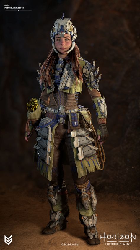 Nora Thunder Warrior | Horizon Wiki | Fandom Thunder Warrior, Daniel Gutierrez, Horizon Zero Dawn Aloy, Horizon Forbidden West, Warrior Outfit, Hunter Outfit, Forbidden West, Creature Of Habit, Fiction Idea