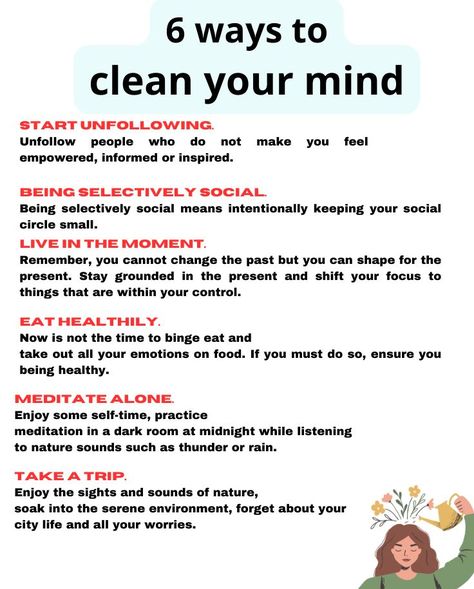 Discover six effective techniques to clear your mind and find inner peace. From meditation to mindfulness exercises, these tips will help you achieve mental clarity and relaxation. Perfect for anyone looking to improve their mental well-being and reduce stress.   #MentalHealth #Mindfulness Ways To Find Inner Peace, How To Find Peace Of Mind, How To Clear Mind, How To Clear Your Mind, Clearing Mind, Clearing Your Mind, Baddie Advice, Goals 2024, Mindset Change