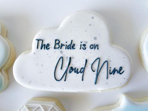 The Bride is on Cloud Nine 🤍☁️💍 Love the simplicity of this set 🤍 #cookies #bridalshower #bridalshowercookies #oncloudnine #oncloudninebridalshower #oncloudninecookies #sugarcookies #decoratedcookies #cookiesdecorated Cloud Wine Bachelorette, On Cloud Wine Bachelorette, Bachelorette Party Cookies, On Cloud Wine, Wine Bachelorette, Bachelorette Cookies, Party Cookies, Bridal Shower Cookies, On Cloud Nine