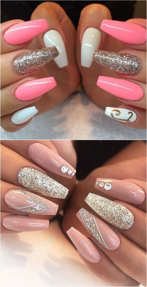 Unghie Nail Art, Nails 2018, Milky Nails, Nails Cute, Ideas Nails, Gel Nail Designs, Acrylic Nails Coffin, Art Trends, Pretty Acrylic Nails