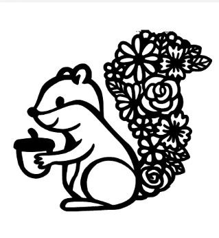 Squirrel Stencil, Cricuit Joy, Squirrel Coloring Page, Darth Vader Christmas, Flower Wall Art Decor, Cool Stencils, Christmas Mandala, Free Dxf Files, Tiger Wall Art