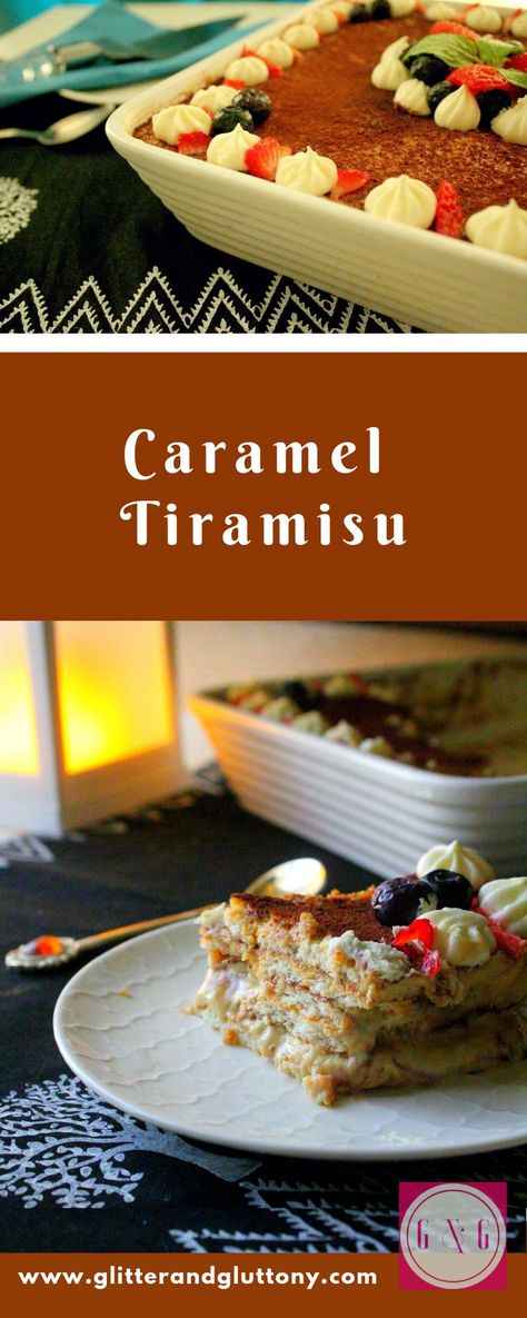 A Remixed twist on the Classic Tiramisu. This version doesn't have coffee or alcohol, instead plays with flavors of Caramel and pudding. Caramel Tiramisu, Classic Tiramisu, Japanese Dessert Recipes, Baked Dessert, Pakistani Recipes, Caramel Pudding, No Coffee, Tea Biscuits, Tiramisu Recipe