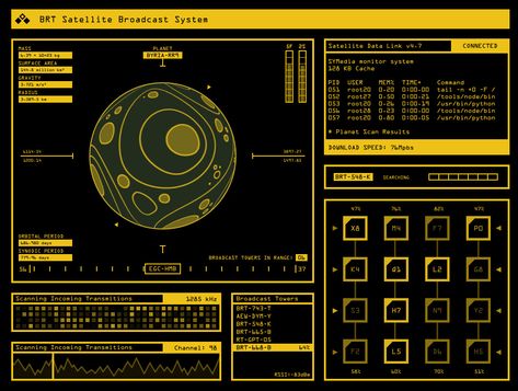 Hud Interface Design, Retro Tech Aesthetic, Retro Ui Design, Sci Fi Computer, Technology Design Graphic, Sci-fi Ui, Escape Room Puzzles, Graphic Design Style, Piskel Art