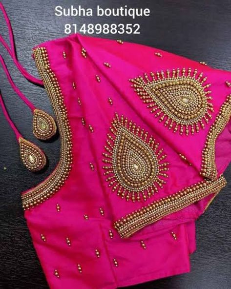 Aari Work Blouse Design Images Bridal, Aari Work Images, Art Work Blouse Design, Aariwork Blouse Designs Latest, Simple Art Work Blouse, Art Work Design Blouse, Pink Aari Work Blouse Designs, Aari Simple Blouse Design, Simple Blouse Designs Images