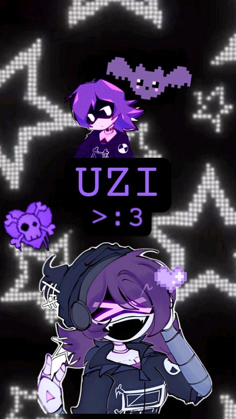 remix of UZI wallpaper Uzi Wallpaper, Glitch Productions, Murders Drones, Drone Images, Matching Wallpaper, Drawing Base, Drones, Vocaloid, Iphone