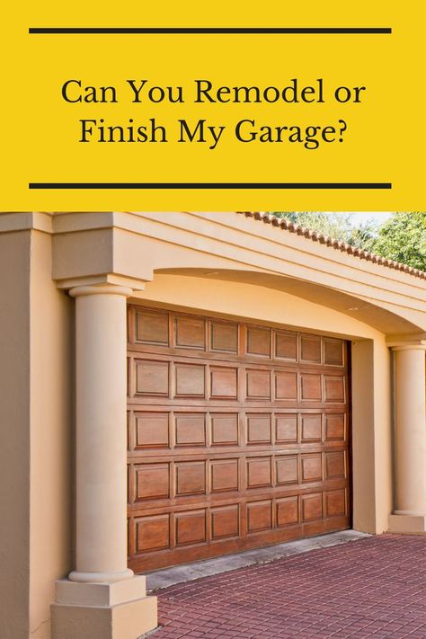 Yes, you can remodel or finish your #garage. Here's how it is done. Mother In Law Suite, Garage Clutter, Garage Insulation, Garage Shelving Units, Garage Door Company, Best Garage Doors, Garage Door Insulation, Garage Door Makeover, Garage Organization Diy