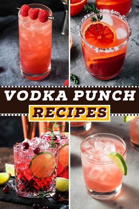 Thanksgiving Vodka Punch, Fruit Punch Alcohol Drinks Vodka, Ambrosia Party Punch, Drinks For A Party Alcoholic, Spiked Punch Recipes With Vodka, Punch Ideas Alcohol, Large Batch Punch With Alcohol, Punch Recipes With Alcohol Vodka, Vodka Punch Recipes Easy