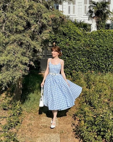 Red gingham dress