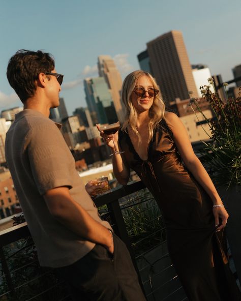 “I have a vision with this brown dress at a rooftop bar with an espresso martini in hand….” SAY LESSSSSS✨🥰🌙💓 When Maddie told me about her vision I was immediatelyyyyyy ready to run with it & get creative. & so we did!!! The bar was honestly packed, but we made it work & it was SO fun. Going to be obsessing over these pics for days now, sorry!!!!! Gimme all the rooftop bar photoshoots pls & thx!!!!! Keywords: Minneapolis Wedding Photographer, Downtown Minneapolis, Minneapolis Engagement... Rooftop Drinks, Rooftop Photoshoot, Downtown Minneapolis, Rooftop Party, Summer Campaign, Minneapolis Wedding, Social Media Campaign, Espresso Martini, We Made It