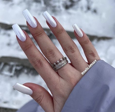 Wow Nails, White Acrylic Nails, Classy Acrylic Nails, Soft Nails, Acrylic Nails Coffin Short, Neutral Nails, Fire Nails, Classy Nails, Pretty Acrylic Nails