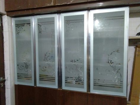 Profile Glass Shutter, Profile Shutter, Glass Shutter, Main Door Design Photos, Profile Door, White Profile, Etching Designs, Backlit Bathroom Mirror, Glass Etching Designs