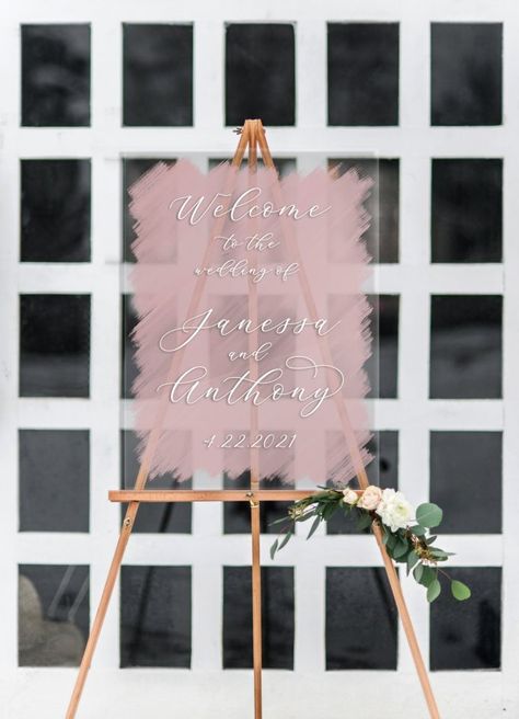 Painted Welcome Sign, Wedding Welcome Sign Acrylic, Glitter Table Numbers, Welcome Sign Acrylic, Engraved Hangers, Bridal Party Totes, Acrylic Wedding Sign, Modern Wedding Decor, Wedding Display