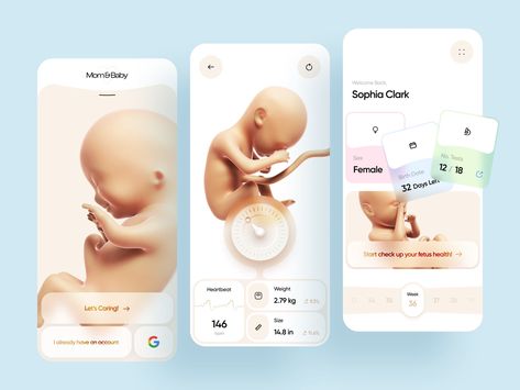 Pregnant App, Pregnancy Tracking, Prenatal Appointment, Pregnancy Tracker, Baby Guide, Baby Apps, Magazine Design Inspiration, Pregnancy Apps, Pregnancy Progression