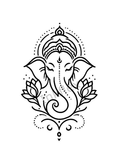 Lord Ganesha Doodle Art, Ganpati Outline Drawing, Ganapati Bappa Rangoli, Ganesh Embroidery Design, Ganesh Outline Drawing, Ganpati Outline, Ganapati Mandala Art, Hindu Paintings Easy, Ganesha Drawing Sketches Easy