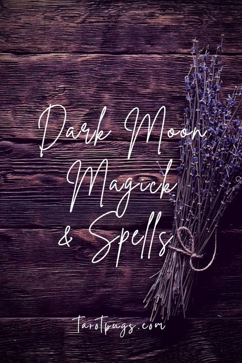 Dark Moon Magick & Spells written in white text on a dark brown background with a bundle of lavender. Communicate With Spirits, Moon Capricorn, Sell House, Cold Moon, Moon Magick, Moon Spells, Capricorn Moon, Magick Spells, Modern Western