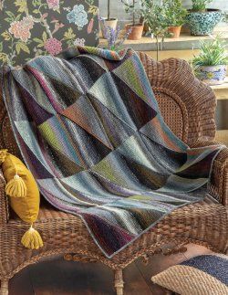 Timeless Noro: Knit Blankets - at KnittingFever.com Blanket Living Room, Noro Yarn, Rowan Felted Tweed, Knit Blankets, Couch Blanket, Super Bulky Yarn, Half And Half, Seed Stitch, Easy Knitting Patterns