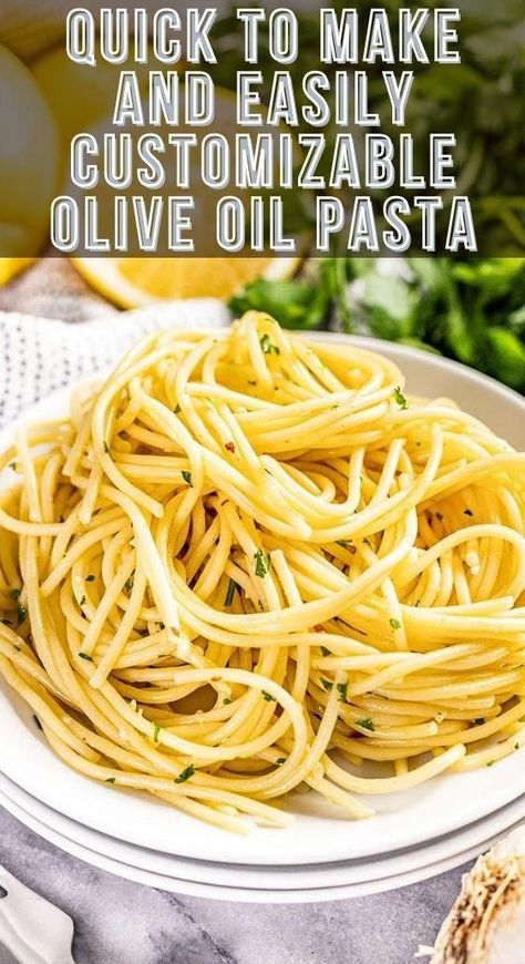 Oil Dressing For Pasta, Olive Oil And Garlic Pasta Easy Recipes, Olive Oil Sauce For Pasta, Pasta Recipes Oil Based, Oil Based Pasta Sauce, Olive Oil Pasta Recipes, Pasta Without Sauce, Plain Pasta Recipes, Pasta Olive Oil Recipes