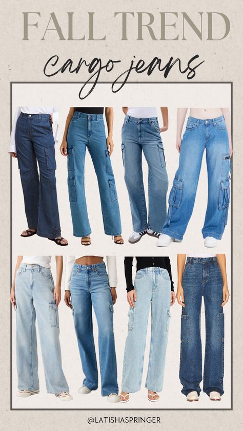 I love cargo jeans and love how trendy they’ve become! Found a ton of different styles to add to your closet!   #fallstyle  Cargo jeans. Amazon trendy jeans. Walmart cargo jeans. Target cargo jeans    #LTKStyleTip #LTKSeasonal #LTKFindsUnder100 Straight Leg Cargo Jeans Outfits, Wide Leg Cargo Jeans Outfit, Cargo Jeans Outfit Women, Cargo Jeans Outfit, Jeans Amazon, Wide Leg Cargo Jeans, Jeans Outfit Women, Mom Fashion, Trendy Jeans