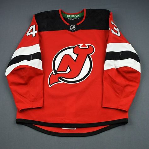 Brett Seney - Red Set 1 New Jersey Devils 2018-19 Season Size 54 worn Oct 11th 2018 to Dec 8th, 2018 New Jersey Devils, Naruto Shippuden, New Jersey, High Fashion, Vintage Outfits, Sports Jersey, Fashion Inspo, Cute Outfits, My Style